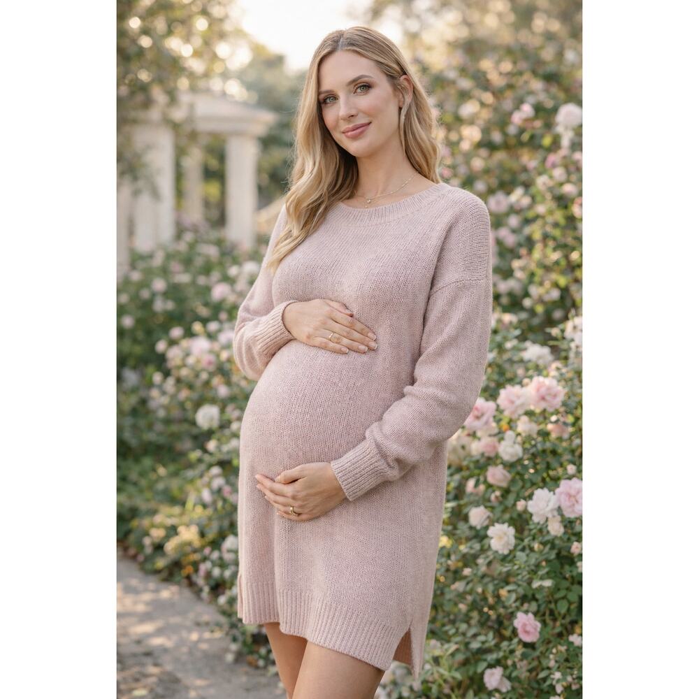 Legoe Heritage Australia Maternity SZ M Drifter Jumper Dress Mushroom Pink NWT